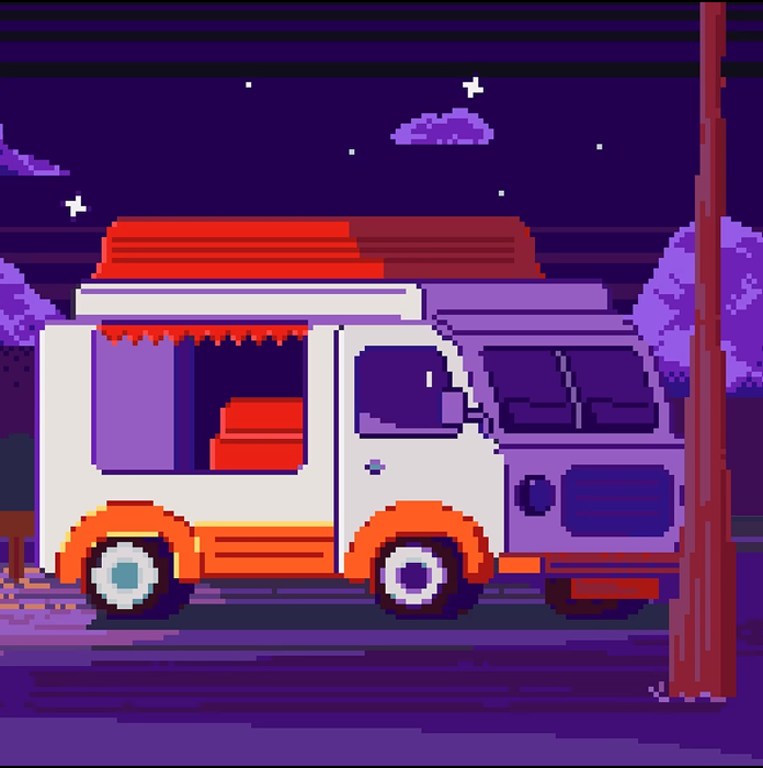 Ретро картинка фургона